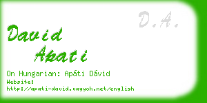 david apati business card