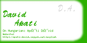 david apati business card